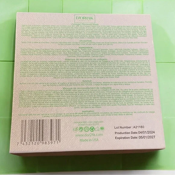 D’OR24K PRESTIGE COLLAGEN RENEWAL MASK 1.75 fl oz.
